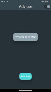 Flutter Lernprojekt: Advicer App Screenshot 3