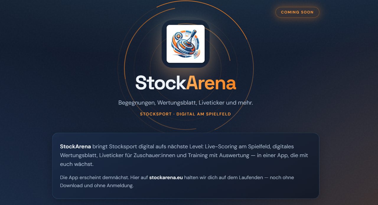 StockArena Coming-Soon Landingpage